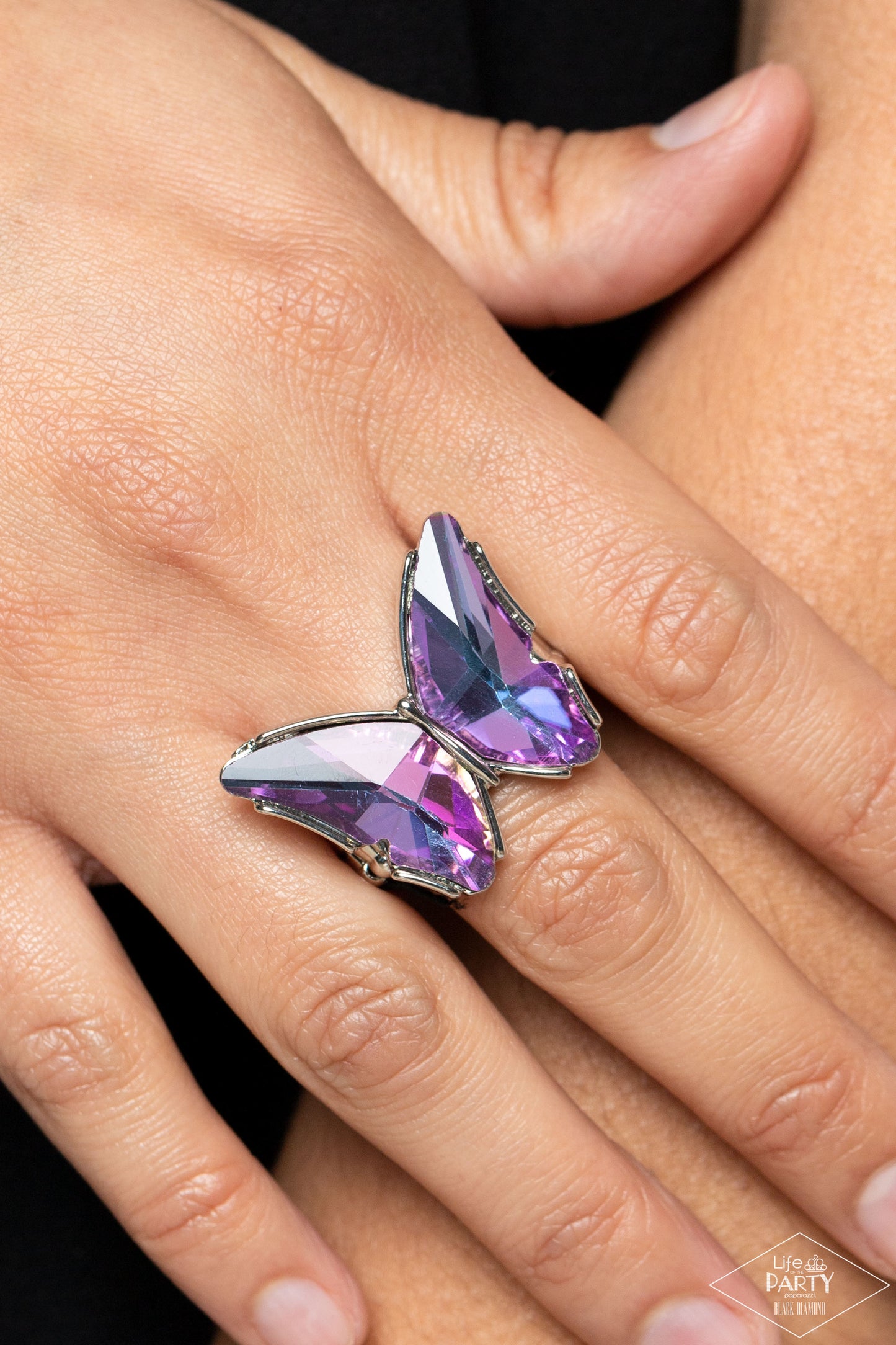 Paparazzi Accessories: Fluorescent Flutter - Purple Ring