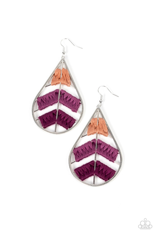 Paparazzi Accessories: Nice Threads - Purple Earring