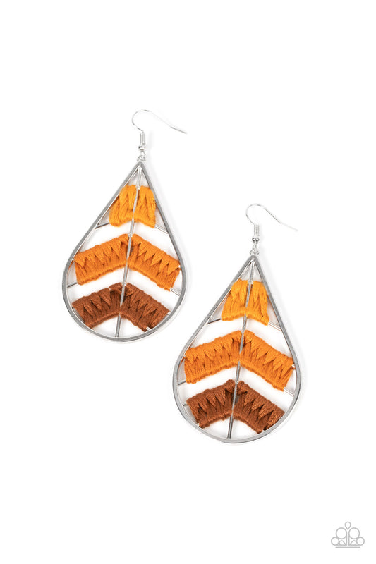 Paparazzi Accessories: Nice Threads - Orange Earring