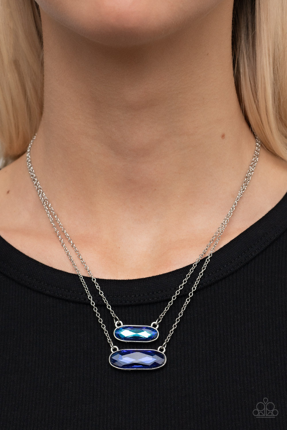 Paparazzi Accessories: Double Bubble Burst - Blue Necklace