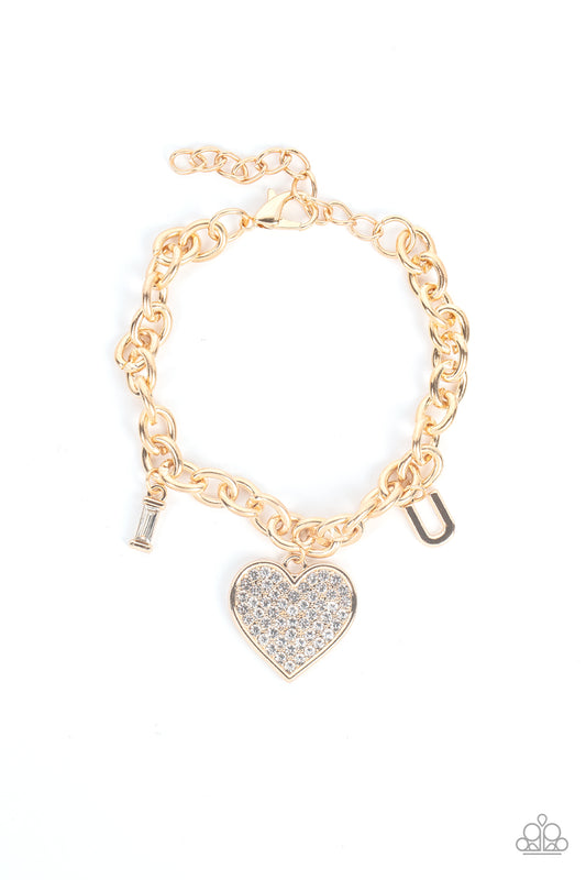 Paparazzi Accessories: Declaration of Love - Gold Bracelet