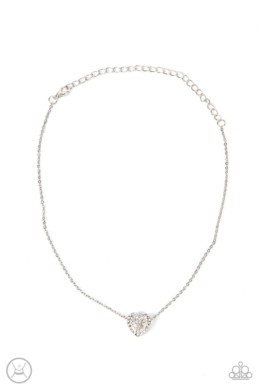 Paparazzi Accessories: Twitterpated Twinkle - White Necklace
