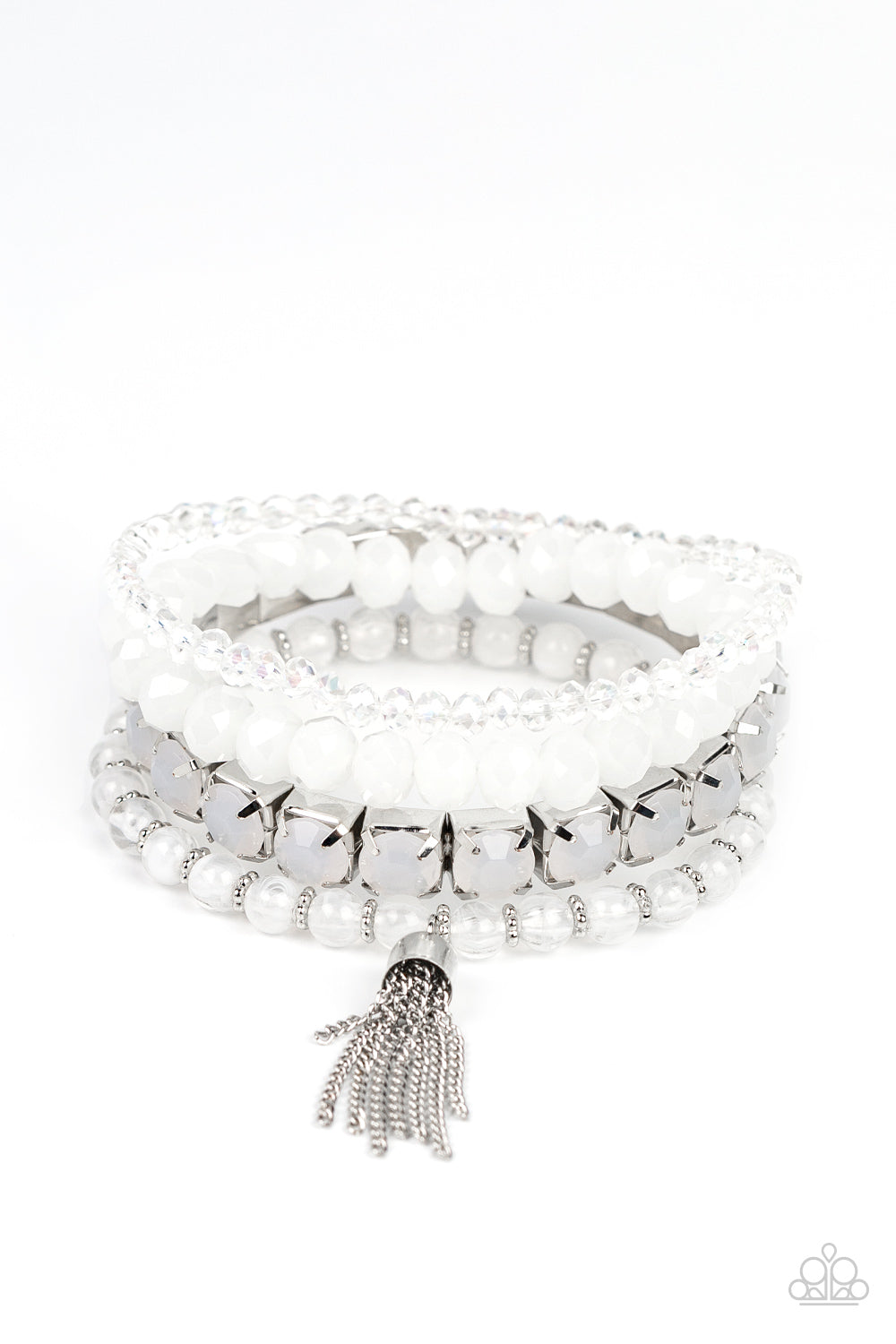 Paparazzi Accessories: Day Trip Trinket - White Bracelet