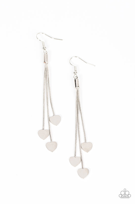 Paparazzi Accessories: Higher Love - Silver Earring