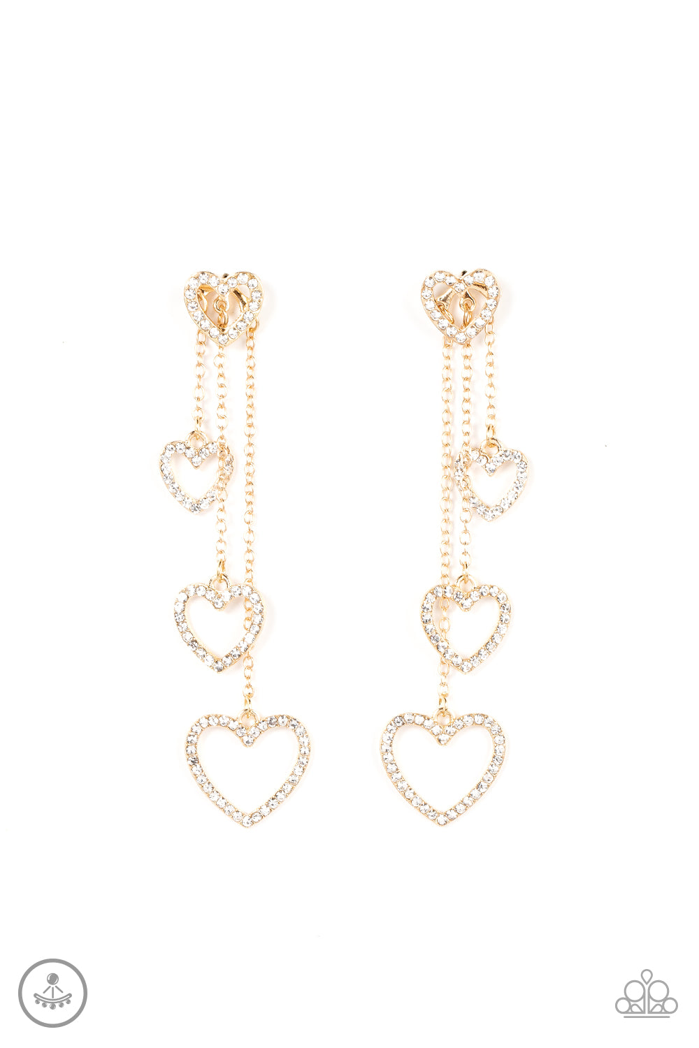 Paparazzi Accessories: Falling In Love - Gold Earring