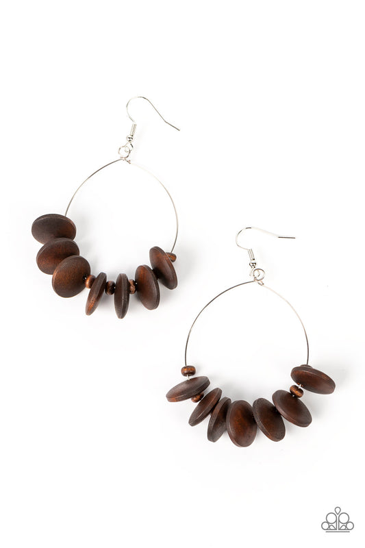Paparazzi Accessories: Surf Camp - Brown Earring