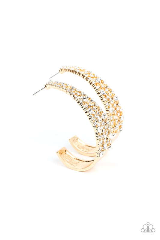 Paparazzi Accessories: Cold as Ice - Gold Earring