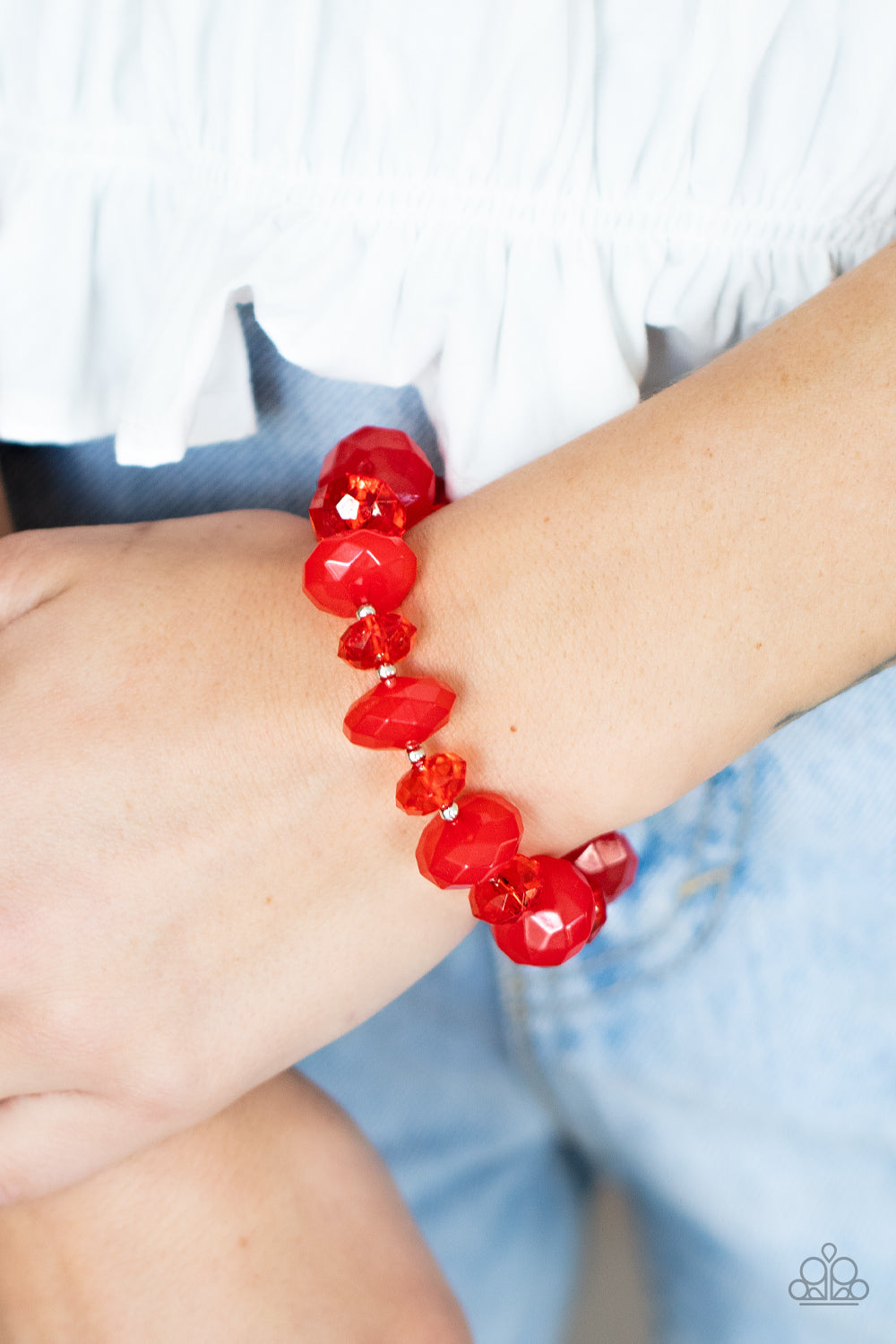 Paparazzi Accessories: Keep GLOWING Forward - Red Bracelet