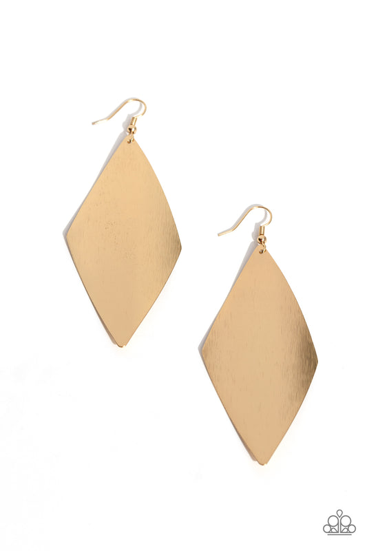 Paparazzi Accessories: Retro Rally - Gold Earring