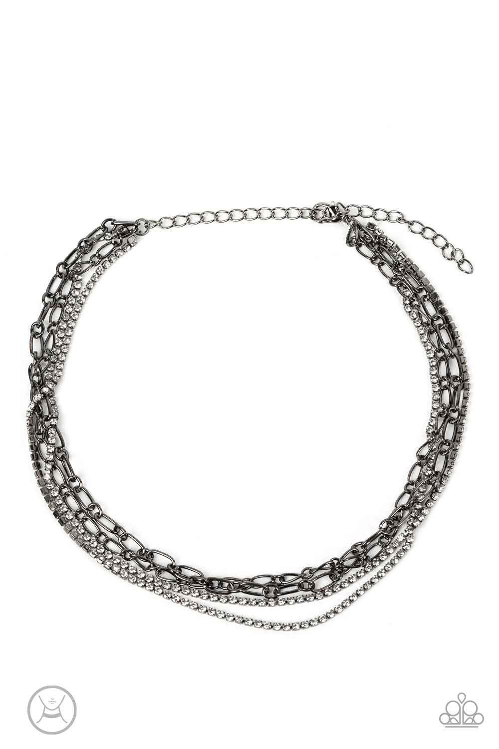Paparazzi Accessoriesl Glitter and Gossip - Black Choker Necklace