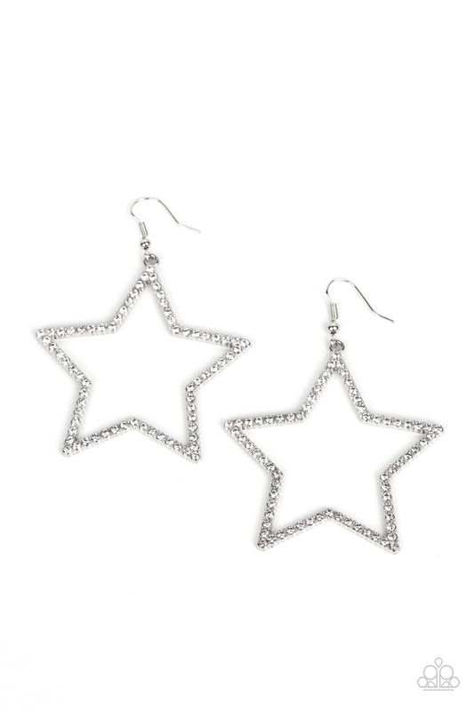 Paparazzi Accessories: Supernova Sparkle - White Earring