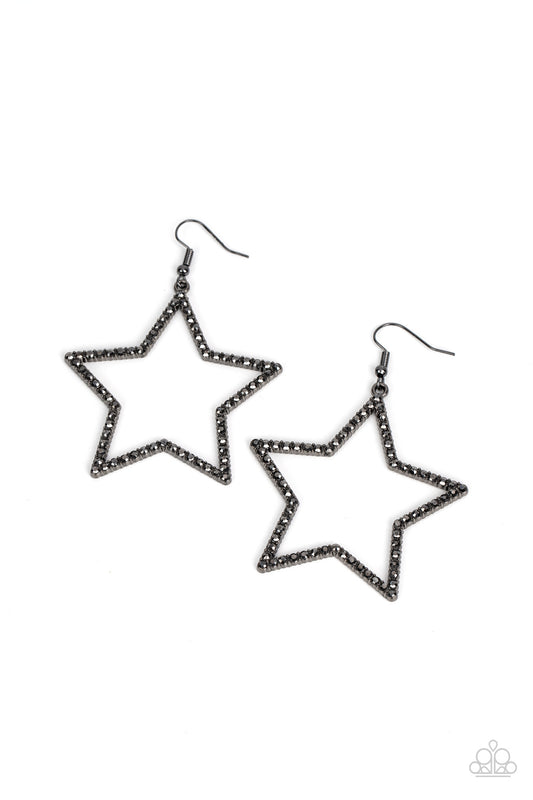 Paparazzi Accessories: Supernova Sparkle - Black Earring