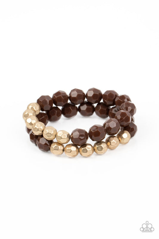 Paparazzi Accessories: Grecian Glamour - Brown Bracelet