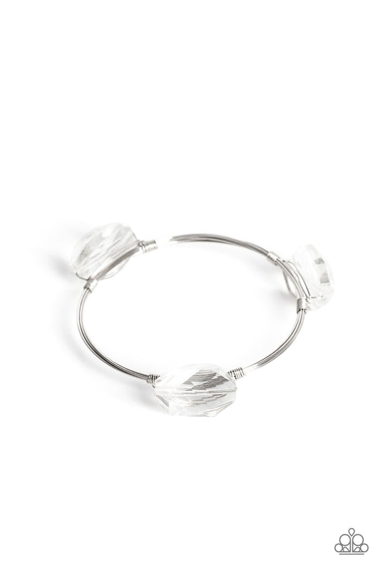 Paparazzi Accessories: Galactic Getaway - White Bracelet