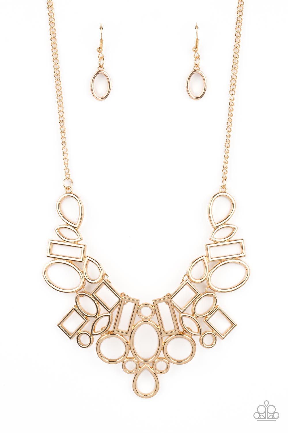 Paparazzi Accessories: Geometric Grit - Gold Necklace