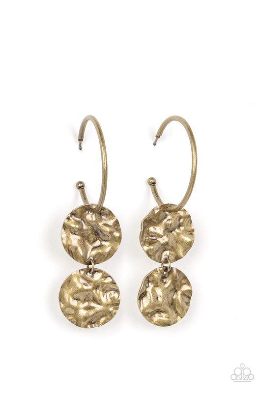 Paparazzi Accessories: Sending Shock Waves - Brass Earring