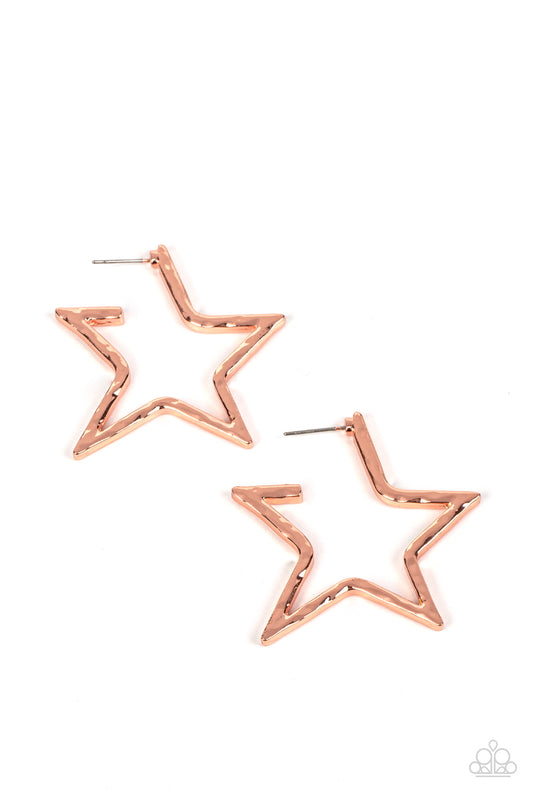 Paparazzi Accessories: All-Star Attitude - Copper Earring