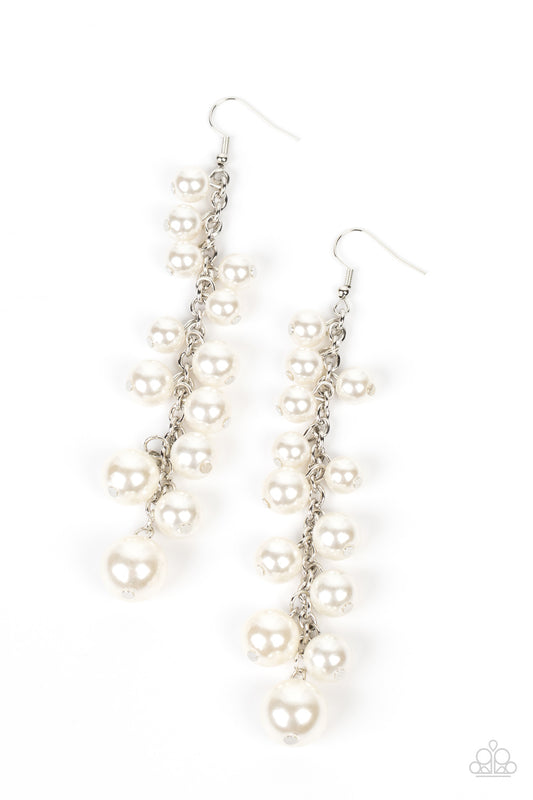 Paparazzi Accessories: Atlantic Affair - White Earring