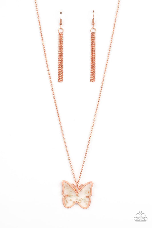 Paparazzi Accessories: Gives Me Butterflies - Copper Necklace