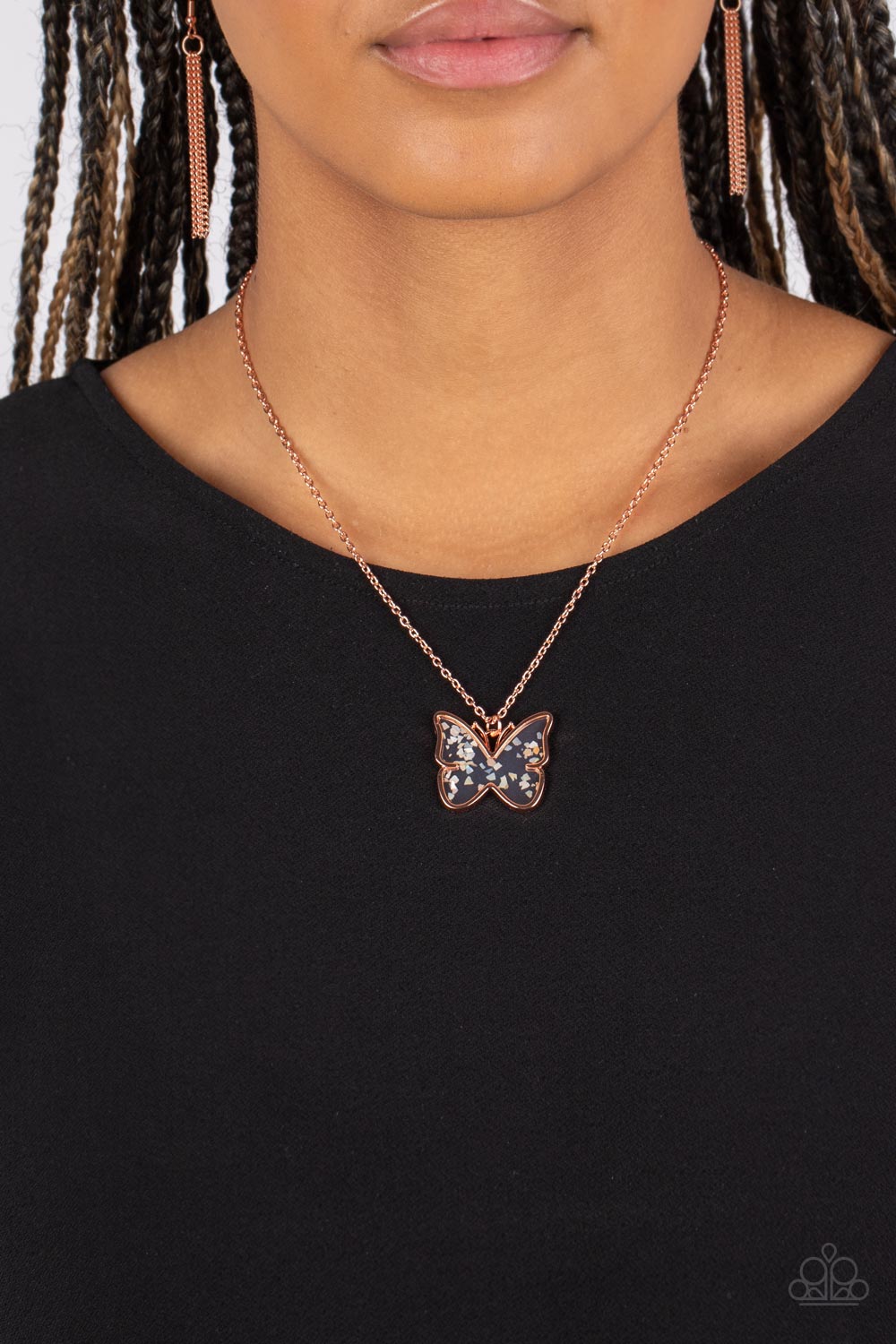 Paparazzi Accessories: Gives Me Butterflies - Copper Necklace