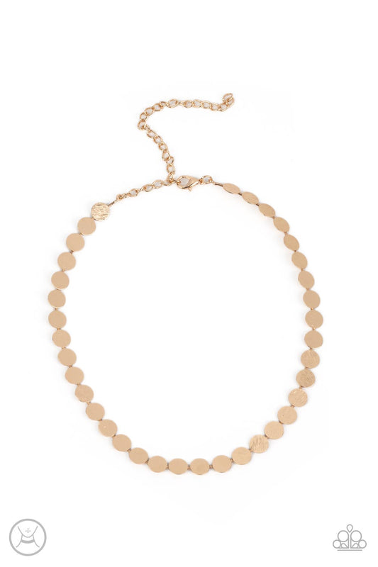 Paparazzi Accessories: Flash Mob Flicker - Gold Necklace