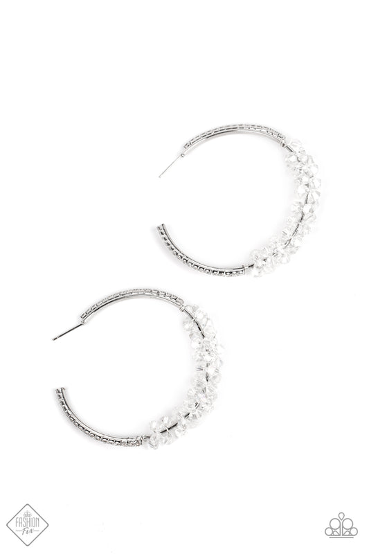 Paparazzi Accessories: Bubble-Bursting Bling - White Earring