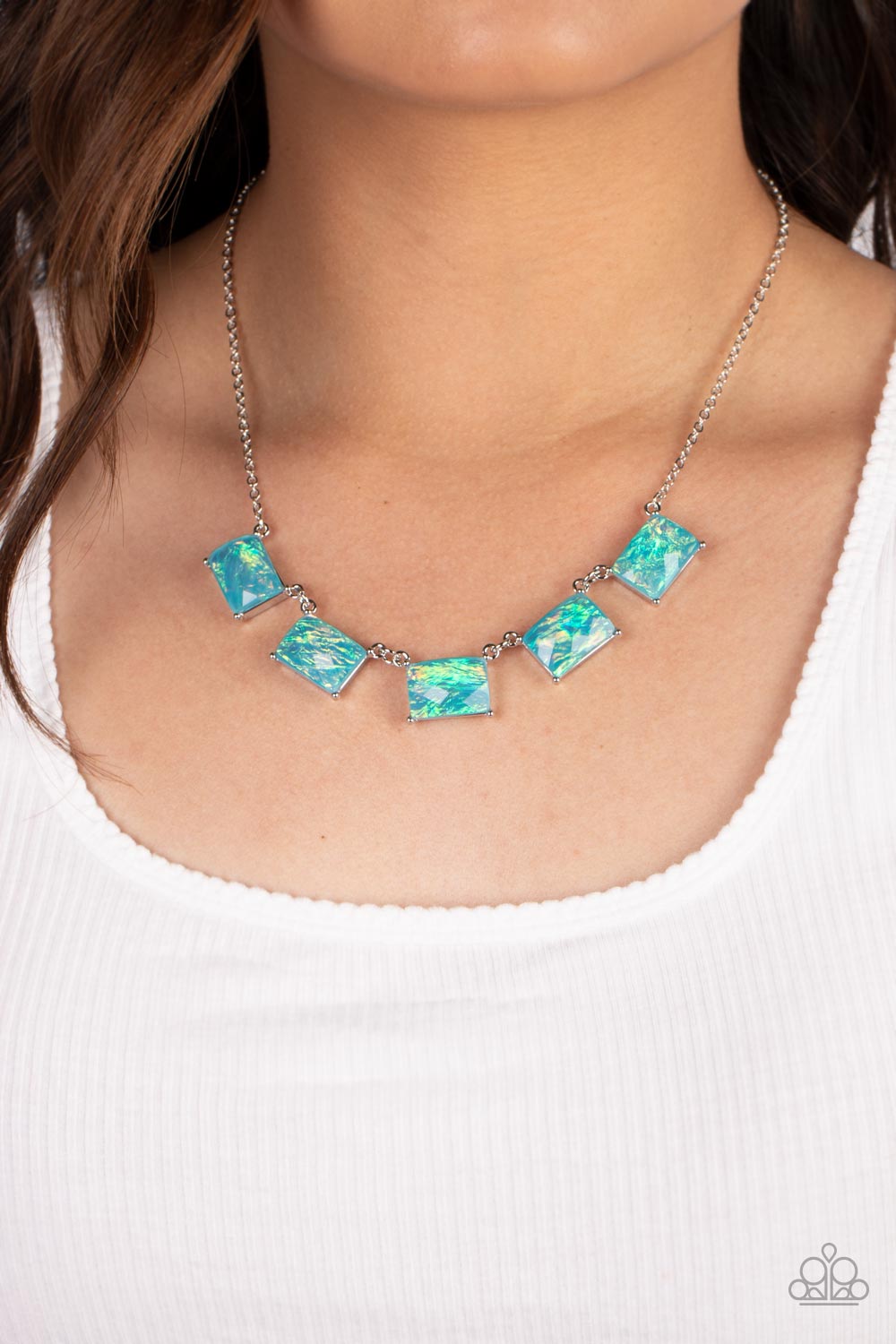 Paparazzi Accessories: Opalescent Oblivion - Blue Necklace