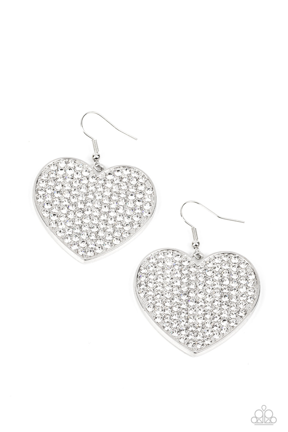 Paparazzi Accessories: Romantic Reign - White Earring