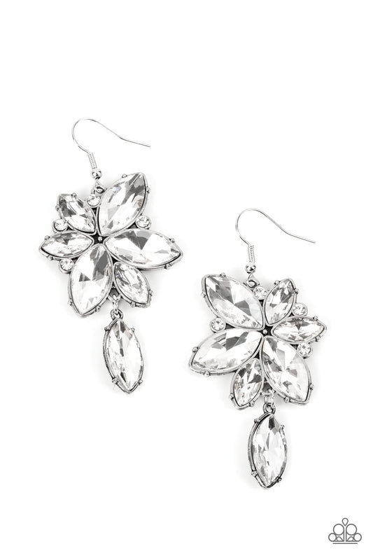 Paparazzi Accesssories: Radiant Retrospection - White Earring