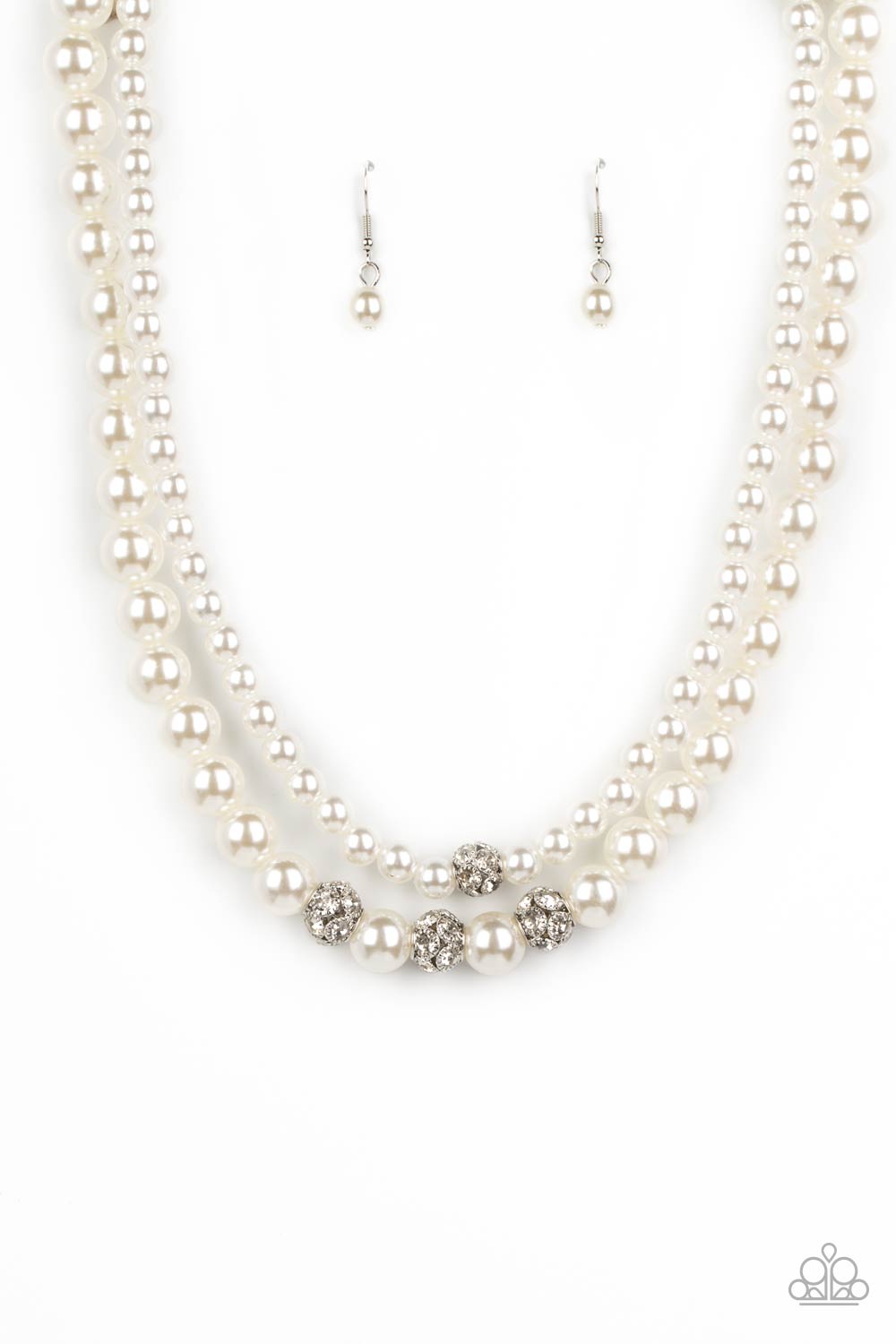 Paparazzi Accessories: Brilliant Ballerina - White Necklace