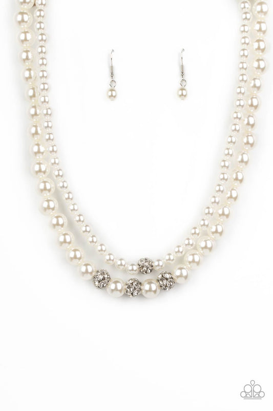 Paparazzi Accessories: Brilliant Ballerina - White Necklace