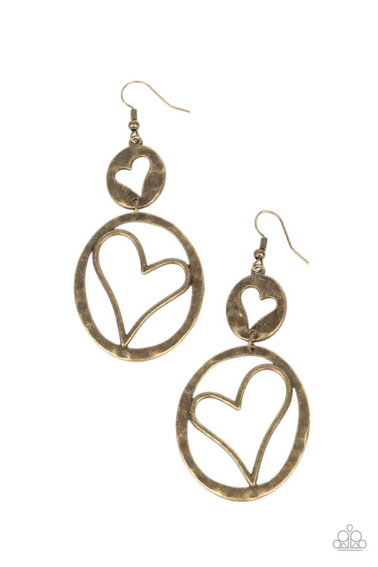 Paparazzi Accessories: Enchanting Echo - Brass Earring