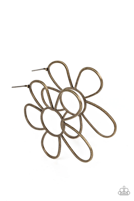 Paparazzi Accessories: Rustic Rarity - Brass Earring