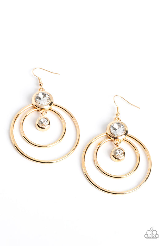 Paparazzi Accessories: Dapperly Deluxe - Gold Earring