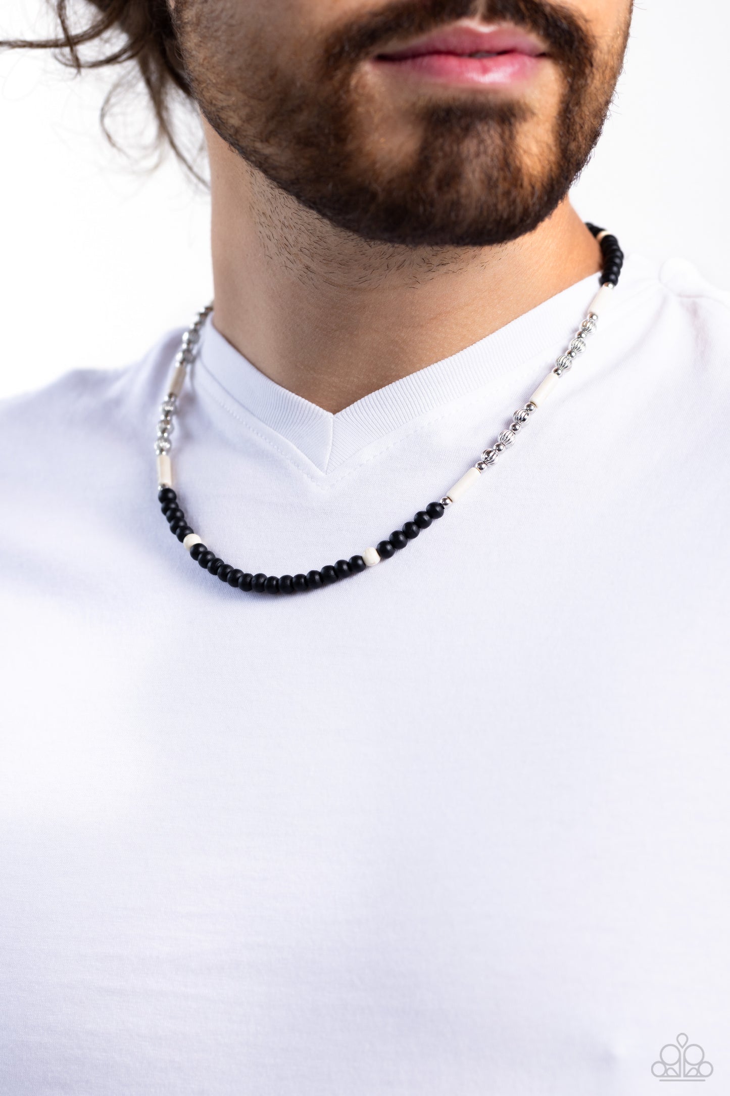 Paparazzi Accessories: Volcanic Valiance - White Urban Necklace