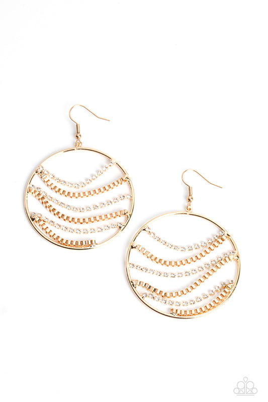 Paparazzi Accessories: Fighting Fortune - Gold Earring