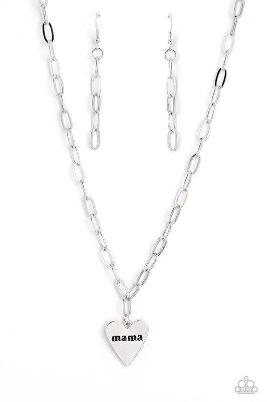 Paparazzi Accessories: Mama Cant Buy You Love - Silver Necklace