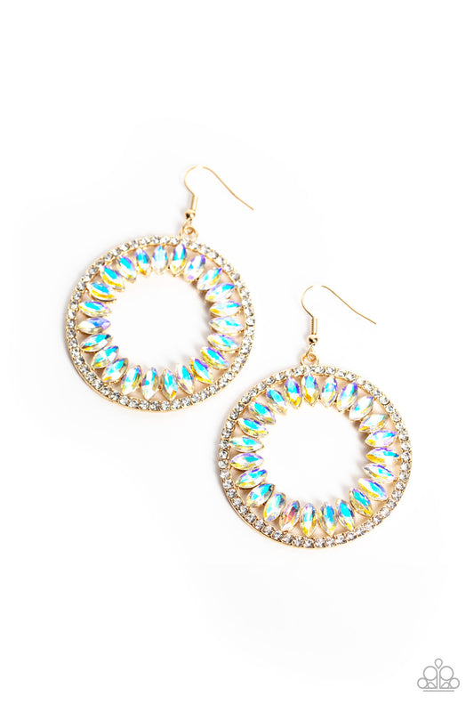 Paparazzi Accessories: Wall Street Wreaths - Gold Earring