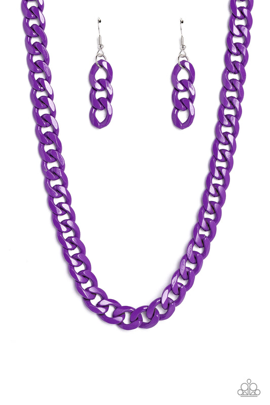 Paparazzi Accessories: Painted Powerhouse - Purple Necklace