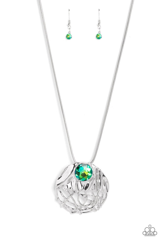 Paparazzi Accessories: Lush Lattice - Green Necklace