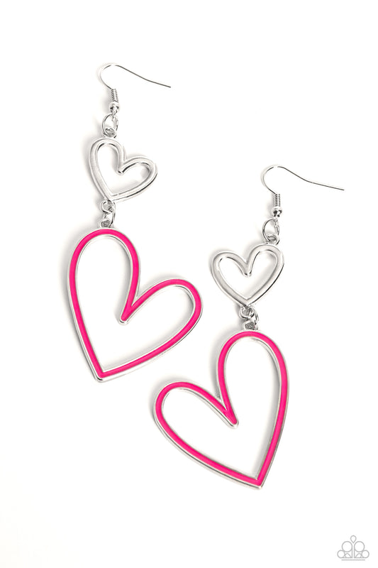 Paparazzi Accessories: Pristine Pizzazz - Pink Earring