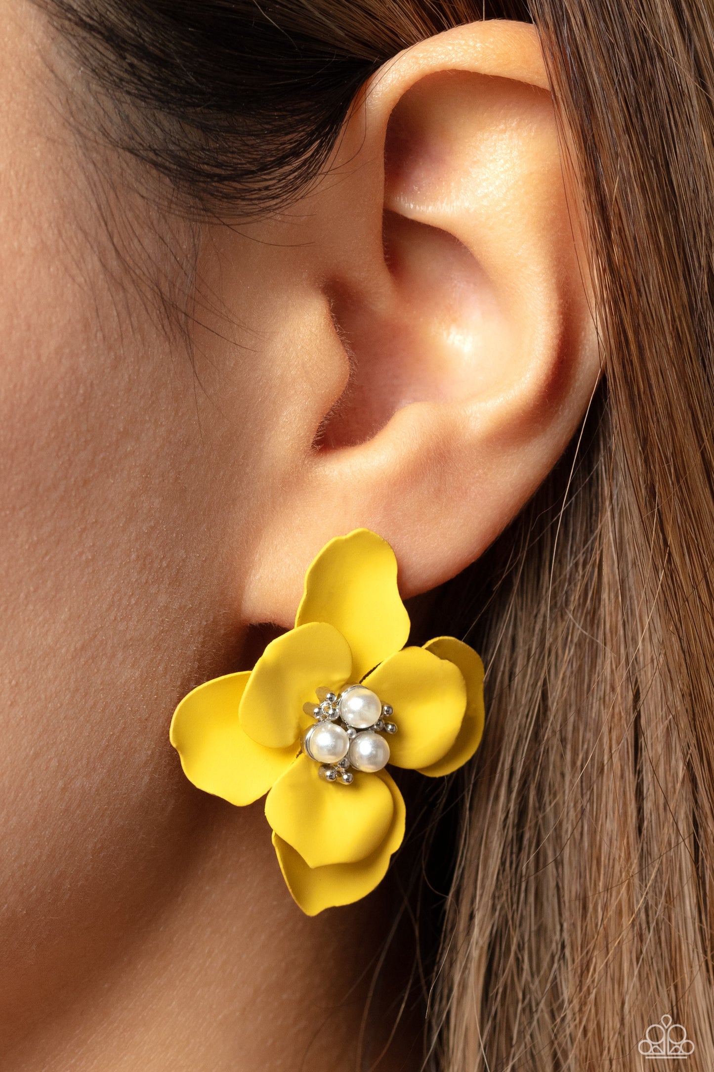 Paparazzi Accessories: Jovial Jasmine - Yellow Earring