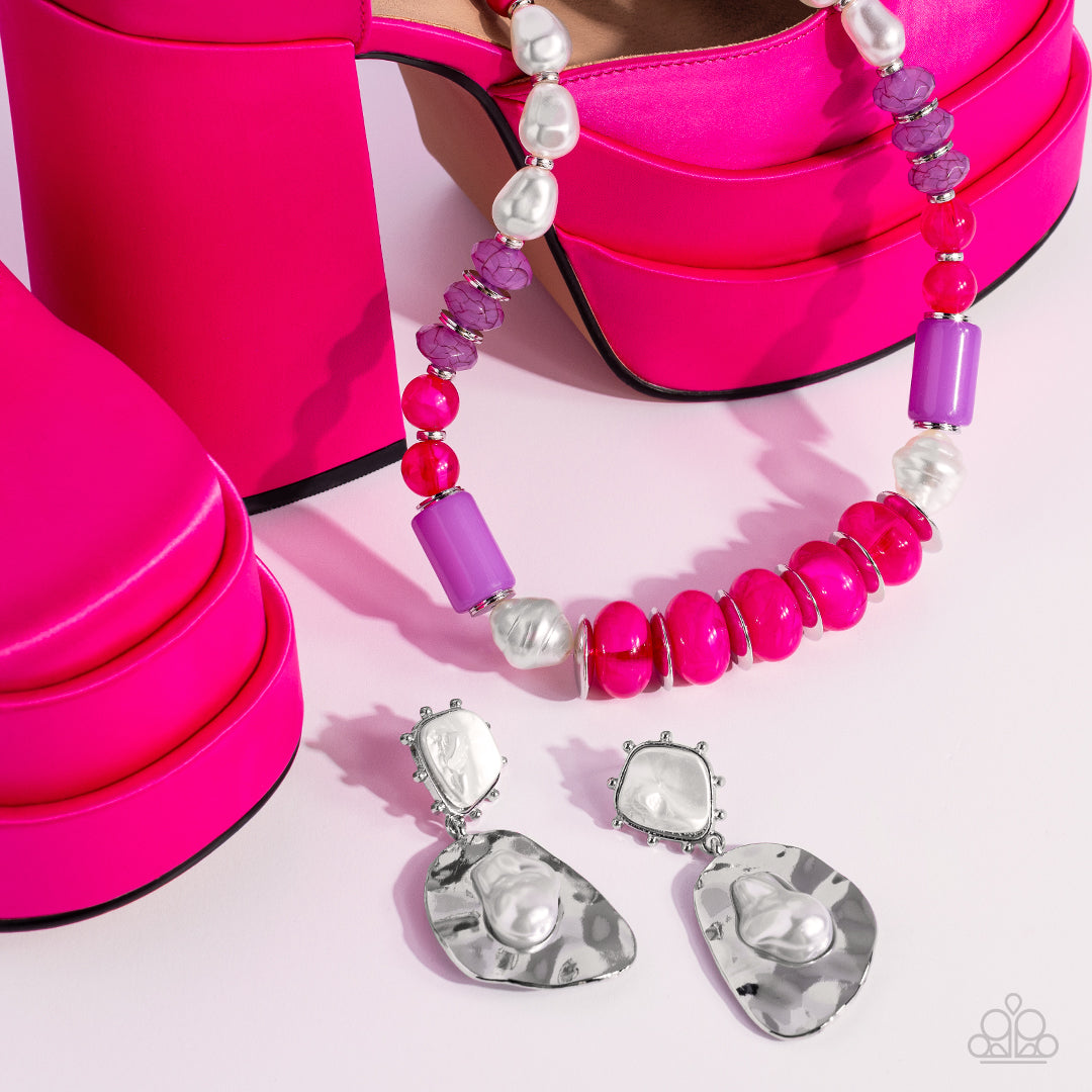 Paparazzi Accessories: A SHEEN Slate - Pink Necklace