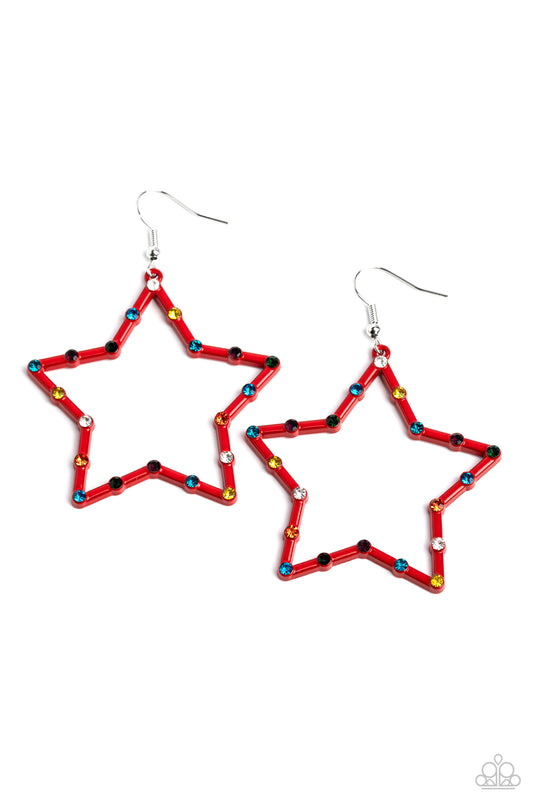 Paparazzi Accessories: Confetti Craze - Red Earring