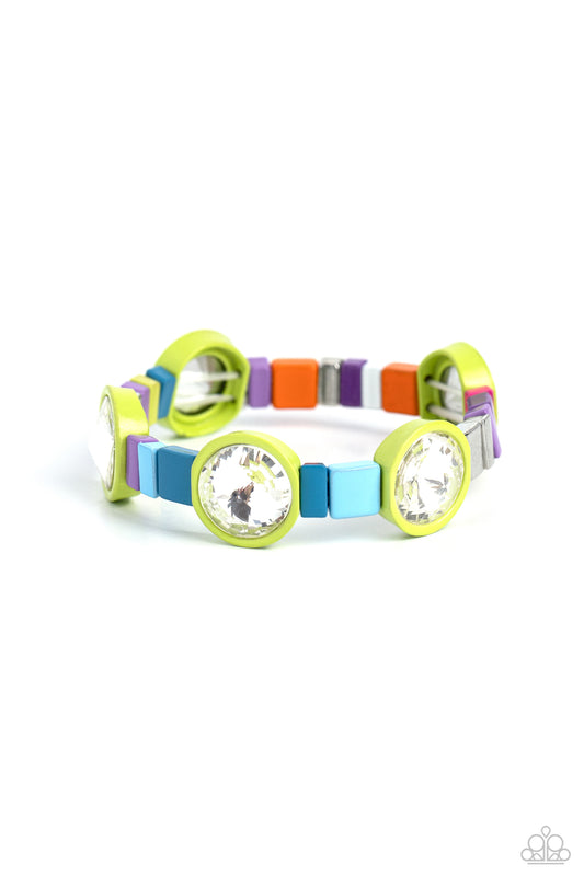 Paparazzi Accessories: Multicolored Madness - Green Bracelet