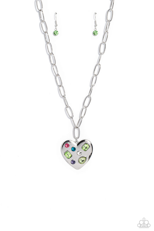 Paparazzi Accessories: Online Dating - Green Necklace