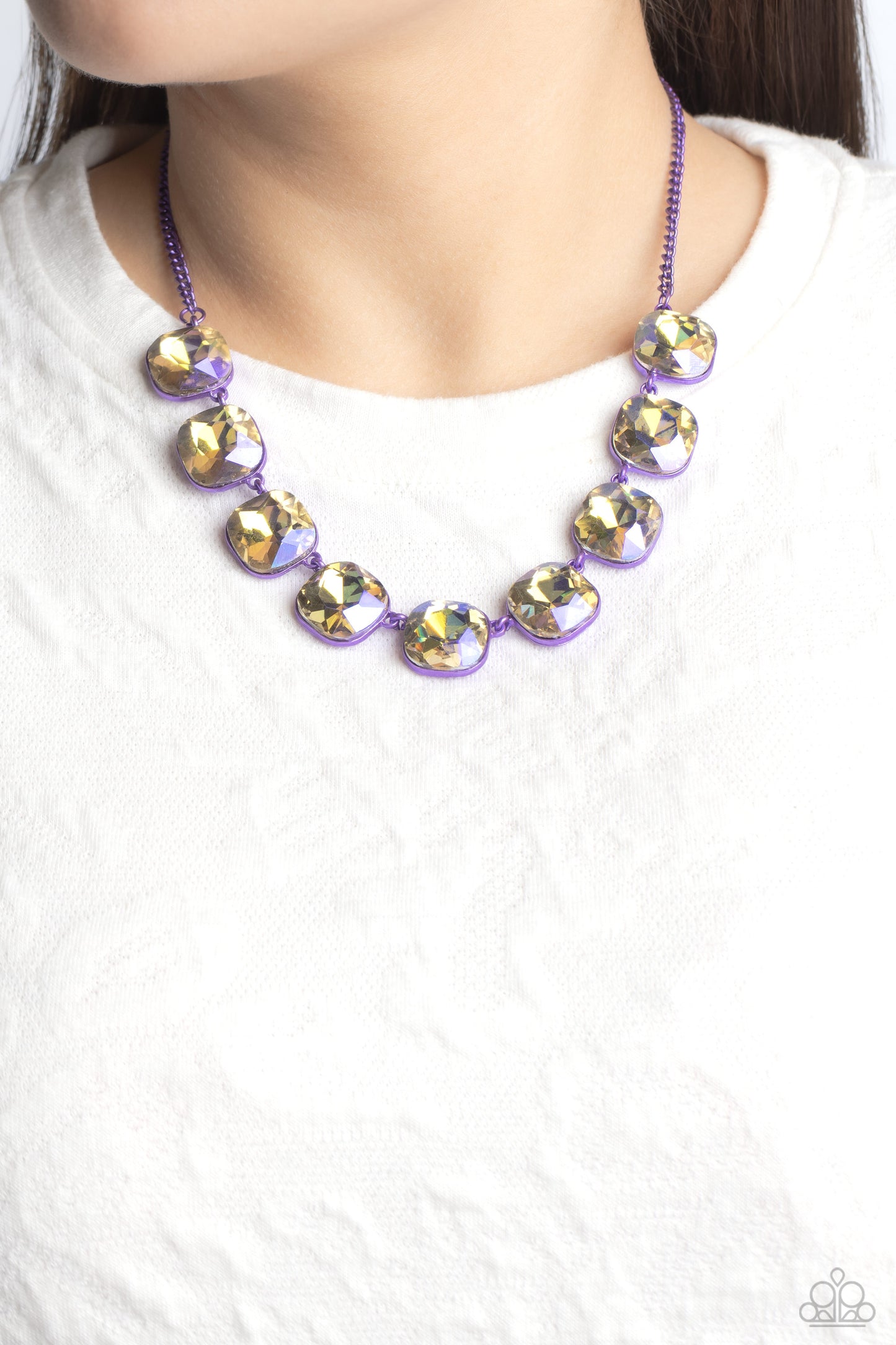 Paparazzi Accessories; Combustible Command - Purple Necklace