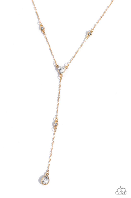 Paparazzi Accessories: Lavish Lariat - Gold Necklace
