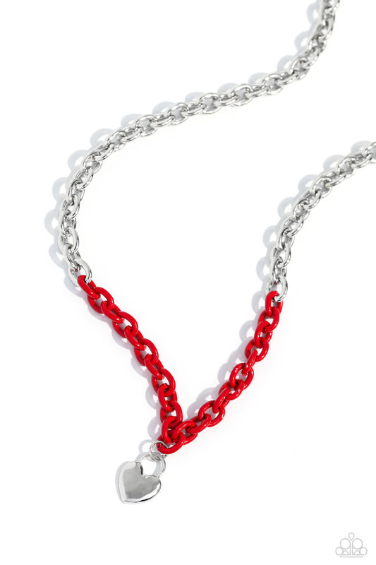 Paparazzi Accessories: Locked Down - Red Necklace