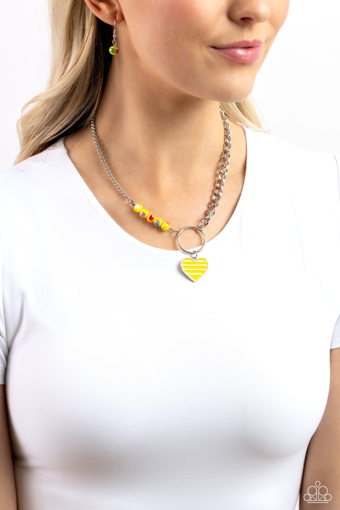 Paparazzi Accessories: Mismatched Mayhem - Yellow Necklace